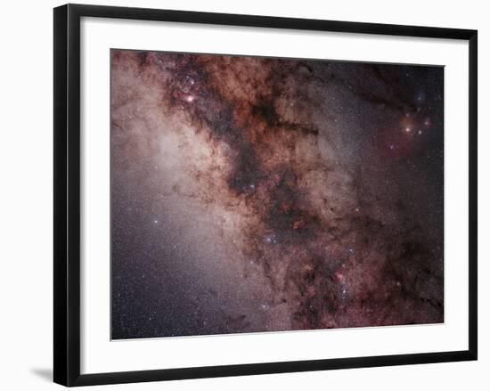 Stars, Nebulae and Dust Clouds around the Center of the Milky Way-null-Framed Photographic Print