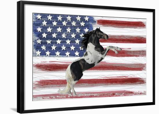 Stars, Stripes And Stallions-Mark Chandon-Framed Giclee Print