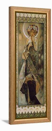 Stars: the Moon, 1902. (Version B)-Alphonse Mucha-Framed Premier Image Canvas