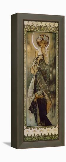 Stars: the Moon, 1902. (Version B)-Alphonse Mucha-Framed Premier Image Canvas