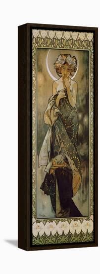 Stars: the Moon, 1902. (Version B)-Alphonse Mucha-Framed Premier Image Canvas