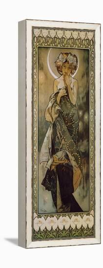 Stars: the Moon, 1902. (Version B)-Alphonse Mucha-Framed Premier Image Canvas