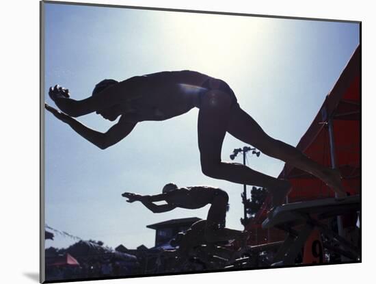 Start of Men's Swim Race, Santa Clara , California, USA-Steven Sutton-Mounted Photographic Print