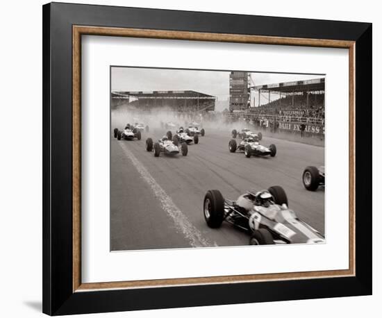 Start of the British Grand Prix at Siverstone, 1965-null-Framed Photographic Print