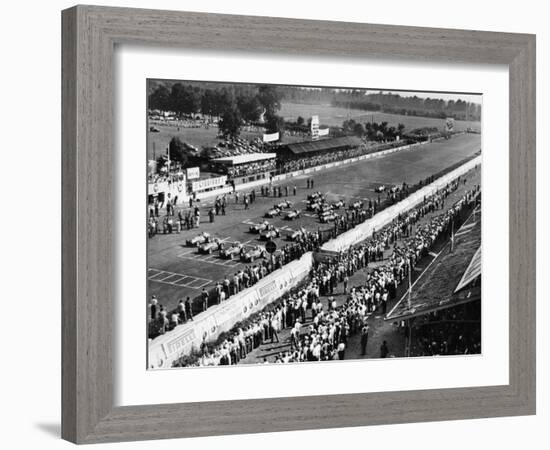 Start of the Italian Grand Prix, Monza, Early 1950S-null-Framed Photographic Print