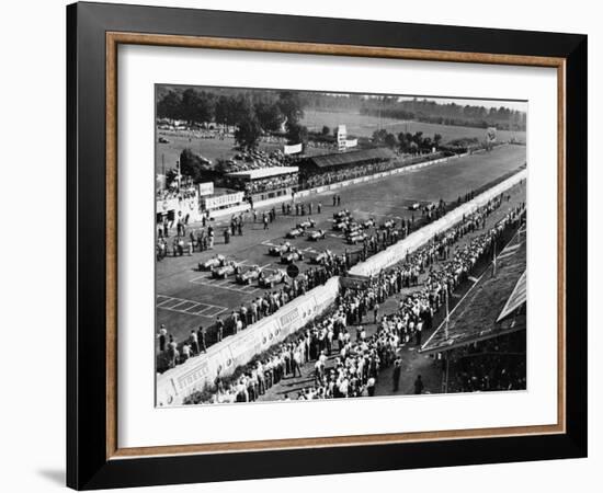 Start of the Italian Grand Prix, Monza, Early 1950S-null-Framed Photographic Print