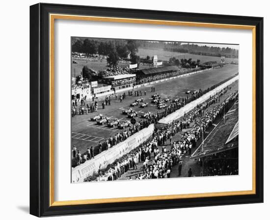 Start of the Italian Grand Prix, Monza, Early 1950S-null-Framed Photographic Print