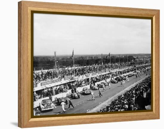 Start of the Le Mans Race, France, 1950-null-Framed Premier Image Canvas