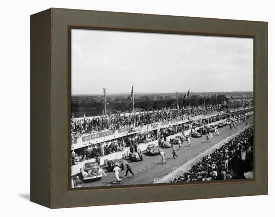 Start of the Le Mans Race, France, 1950-null-Framed Premier Image Canvas