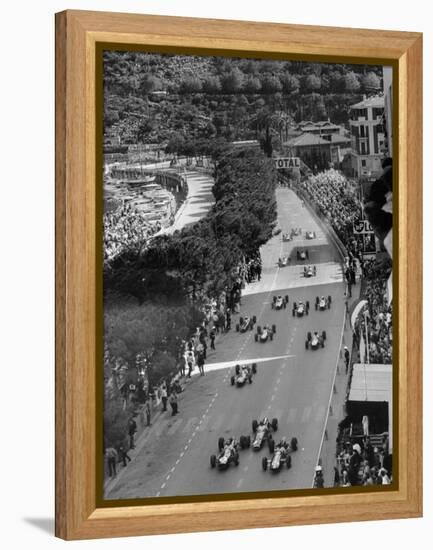 Start of the Monaco Grand Prix, 1964-null-Framed Premier Image Canvas