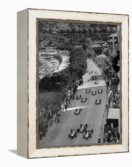 Start of the Monaco Grand Prix, 1964-null-Framed Premier Image Canvas