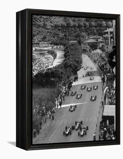 Start of the Monaco Grand Prix, 1964-null-Framed Premier Image Canvas