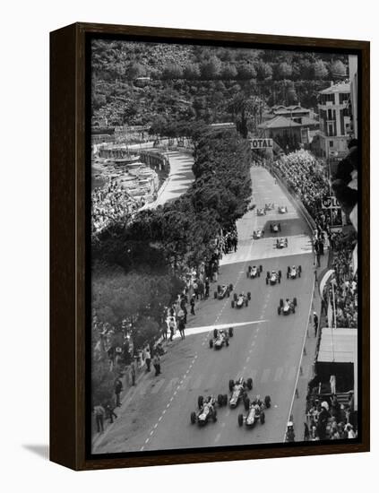 Start of the Monaco Grand Prix, 1964-null-Framed Premier Image Canvas