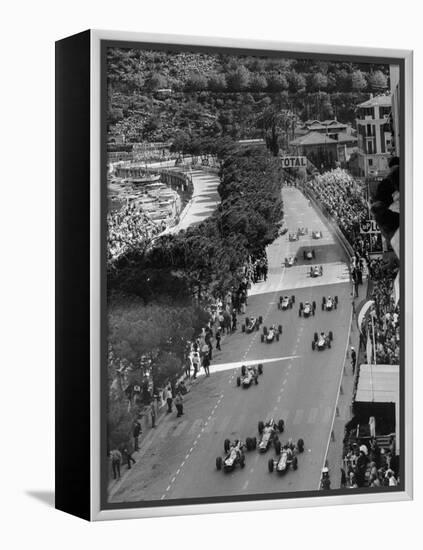 Start of the Monaco Grand Prix, 1964-null-Framed Premier Image Canvas