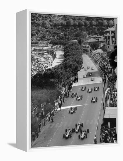 Start of the Monaco Grand Prix, 1964-null-Framed Premier Image Canvas
