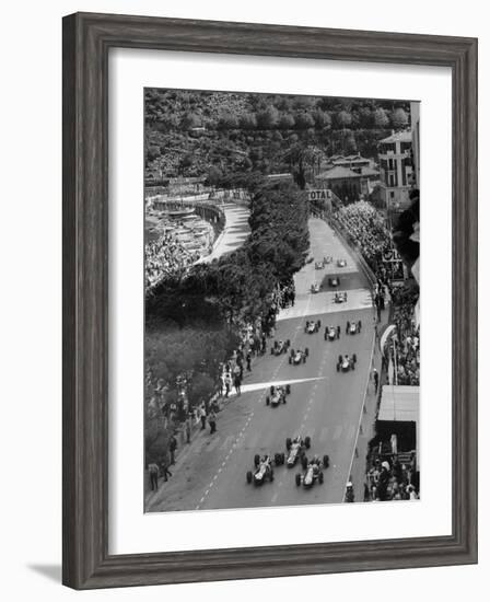 Start of the Monaco Grand Prix, 1964-null-Framed Photographic Print