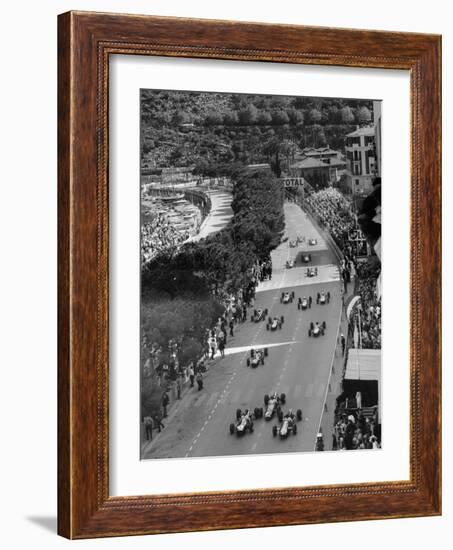 Start of the Monaco Grand Prix, 1964-null-Framed Photographic Print