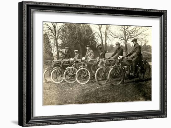 Start of Vintage Bicycle Race-null-Framed Premium Giclee Print