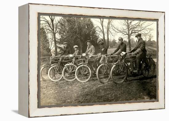 Start of Vintage Bicycle Race-null-Framed Stretched Canvas