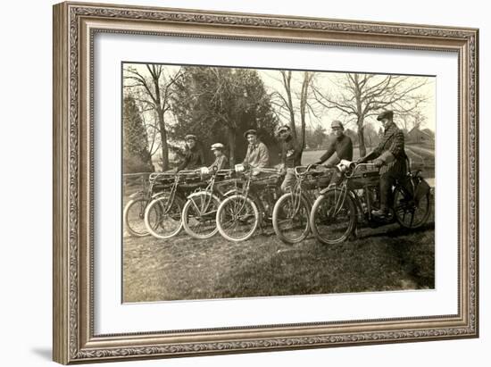 Start of Vintage Bicycle Race-null-Framed Art Print