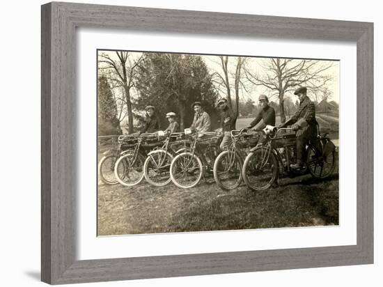 Start of Vintage Bicycle Race-null-Framed Art Print