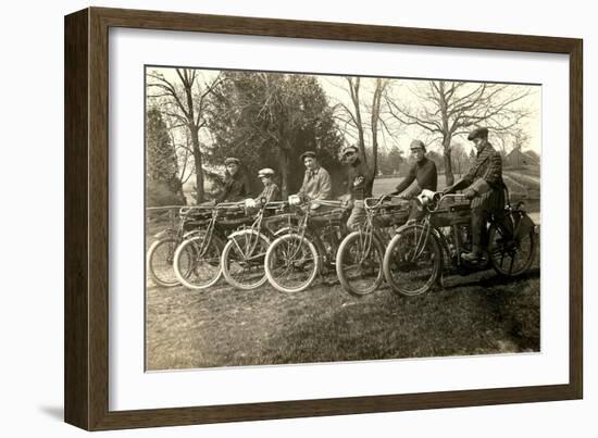 Start of Vintage Bicycle Race-null-Framed Art Print