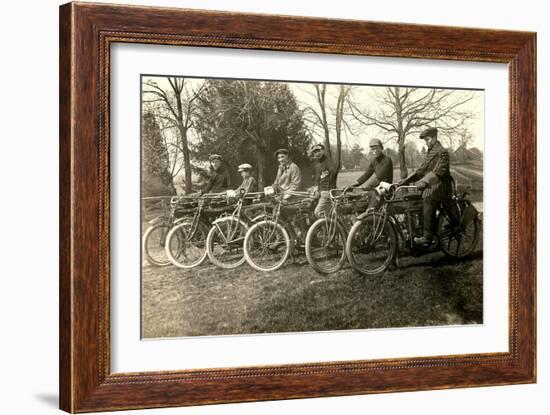 Start of Vintage Bicycle Race-null-Framed Art Print