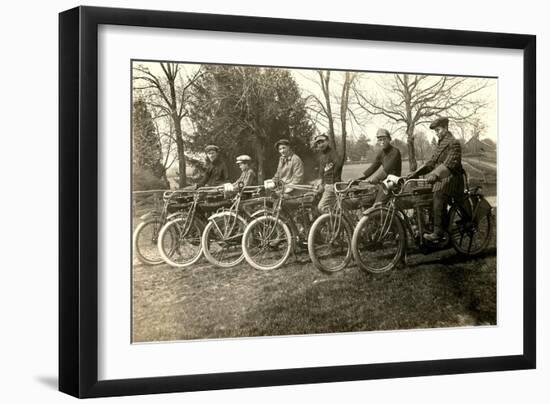 Start of Vintage Bicycle Race-null-Framed Art Print