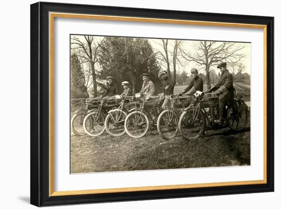 Start of Vintage Bicycle Race-null-Framed Art Print