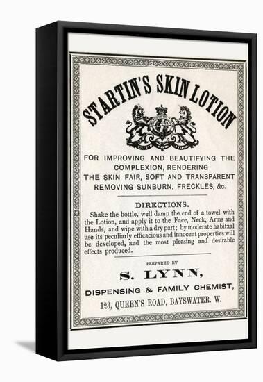Startin's Skin Lotion-null-Framed Stretched Canvas