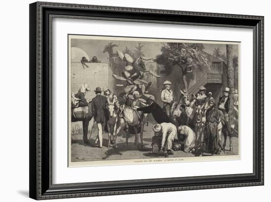 Starting for the Pyramids, a Sketch at Cairo-Valentine Walter Lewis Bromley-Framed Giclee Print