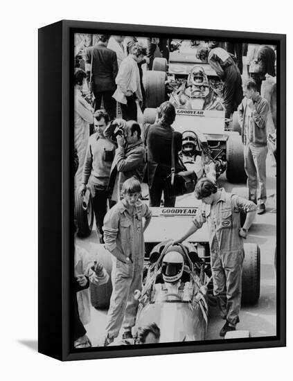 Starting Grid, British Grand Prix, Silverstone, Northamptonshire, 1971-null-Framed Premier Image Canvas