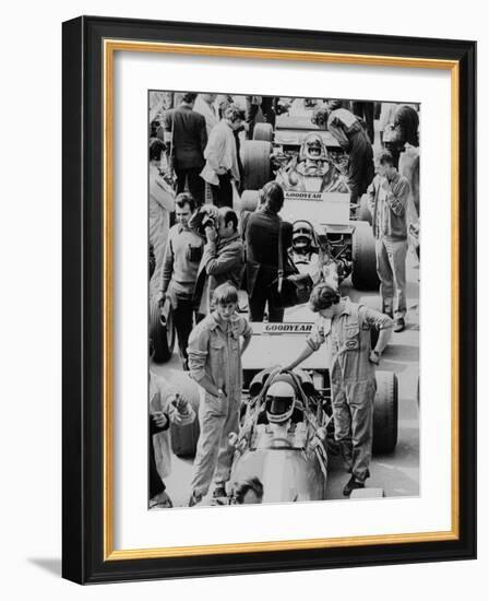 Starting Grid, British Grand Prix, Silverstone, Northamptonshire, 1971-null-Framed Photographic Print