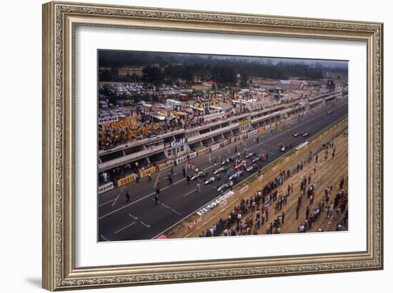 Starting Grid of the French Grand Prix, Le Mans, 1967-null-Framed Photographic Print