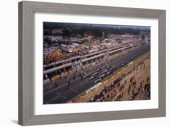 Starting Grid of the French Grand Prix, Le Mans, 1967-null-Framed Photographic Print