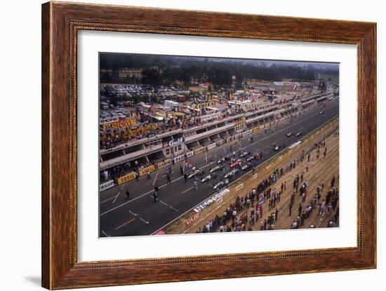 Starting Grid of the French Grand Prix, Le Mans, 1967-null-Framed Photographic Print