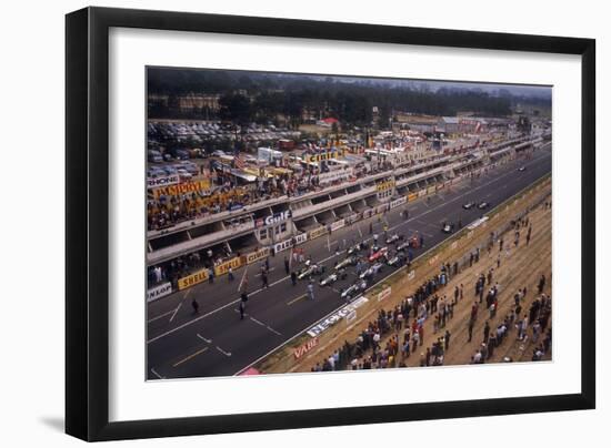 Starting Grid of the French Grand Prix, Le Mans, 1967-null-Framed Photographic Print