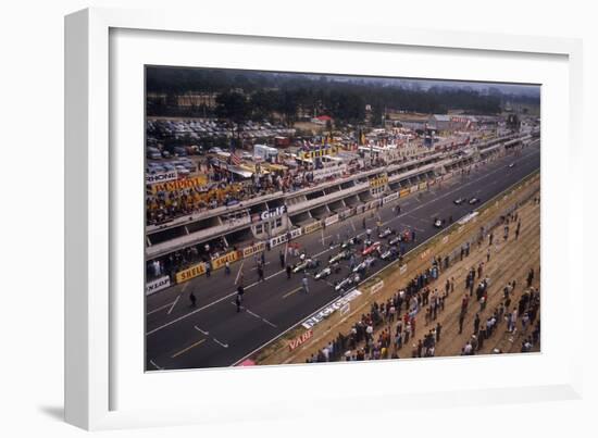 Starting Grid of the French Grand Prix, Le Mans, 1967-null-Framed Photographic Print