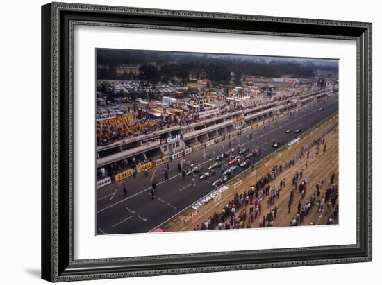 Starting Grid of the French Grand Prix, Le Mans, 1967-null-Framed Photographic Print