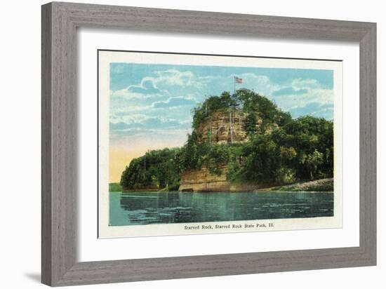 Starved Rock State Park, Illinois - Starved Rock Scene-Lantern Press-Framed Art Print