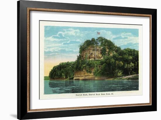 Starved Rock State Park, Illinois - Starved Rock Scene-Lantern Press-Framed Art Print