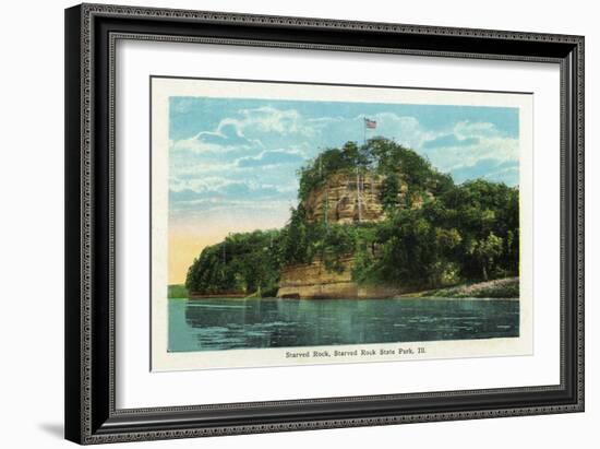 Starved Rock State Park, Illinois - Starved Rock Scene-Lantern Press-Framed Art Print