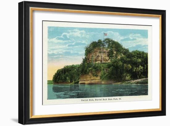 Starved Rock State Park, Illinois - Starved Rock Scene-Lantern Press-Framed Art Print