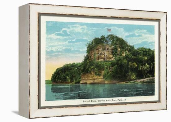 Starved Rock State Park, Illinois - Starved Rock Scene-Lantern Press-Framed Stretched Canvas