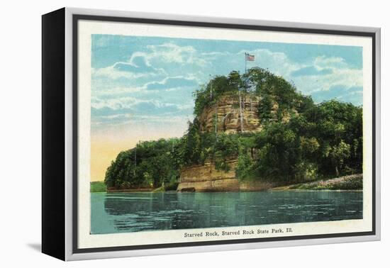 Starved Rock State Park, Illinois - Starved Rock Scene-Lantern Press-Framed Stretched Canvas