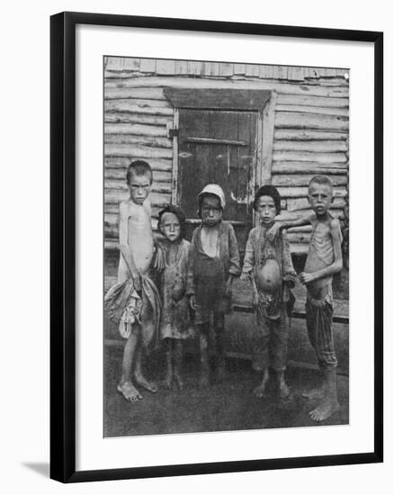 Starving and Ragged Children During the Russian Famine-null-Framed Photographic Print