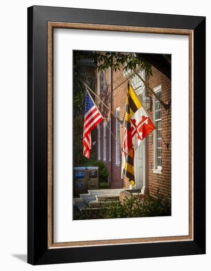 State and National U.S. Flags, Annapolis, Maryland, USA-Christopher Reed-Framed Photographic Print