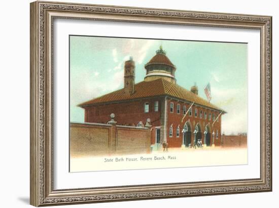 State Bath House, Revere Beach, Mass.-null-Framed Art Print