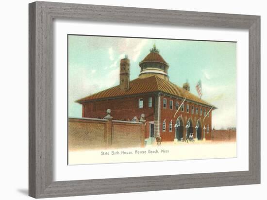 State Bath House, Revere Beach, Mass.-null-Framed Art Print