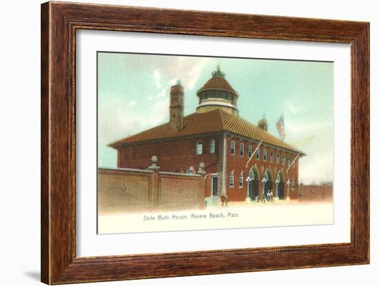 State Bath House, Revere Beach, Mass.-null-Framed Art Print